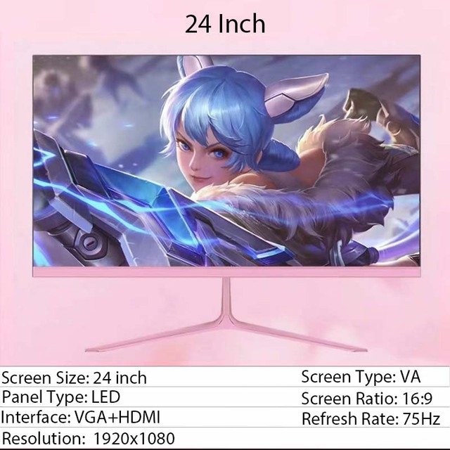 Curved Pink Monitor 24inch 27inch 1k 165hz 1800R - Juhi