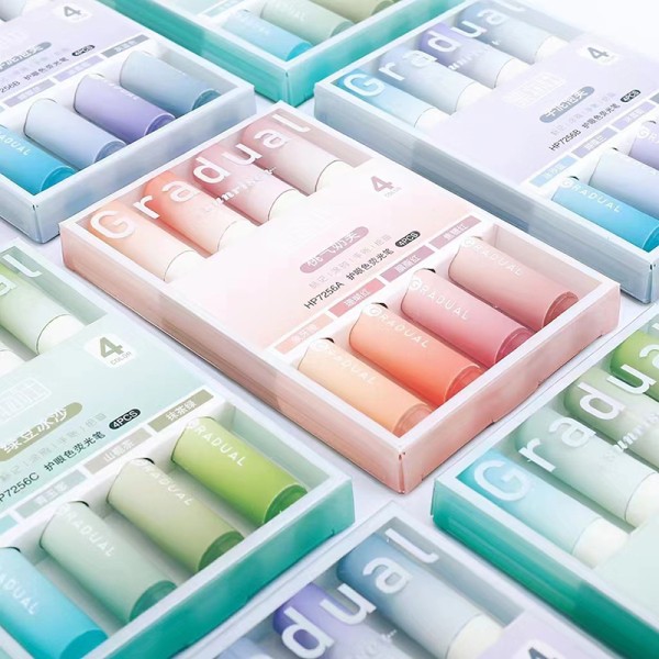 Cute Kawaii Marker Pens Highlighter 4pcs/set