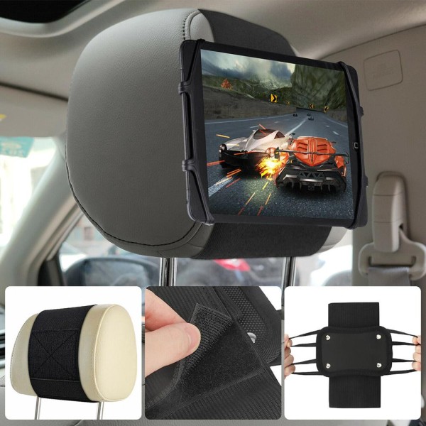 Adjustable Stretchable Car Headrest Mount Holder Universal For Ipad Tablets