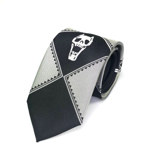 Silky Kira Yoshikage Tie KILLER QUEEN Skull Print