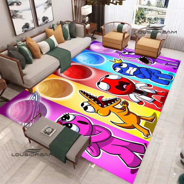 Game Rainbow Friends Cartoon Printed Carpet
