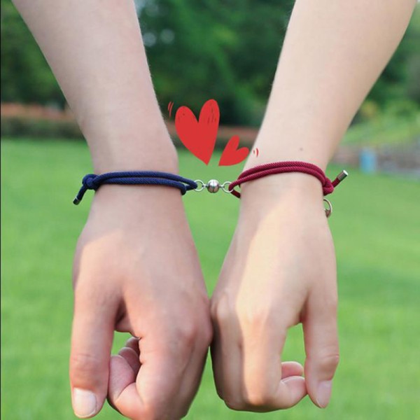 Classic Couple Magnetic Attraction Ball Bracelet 2PCS/SET