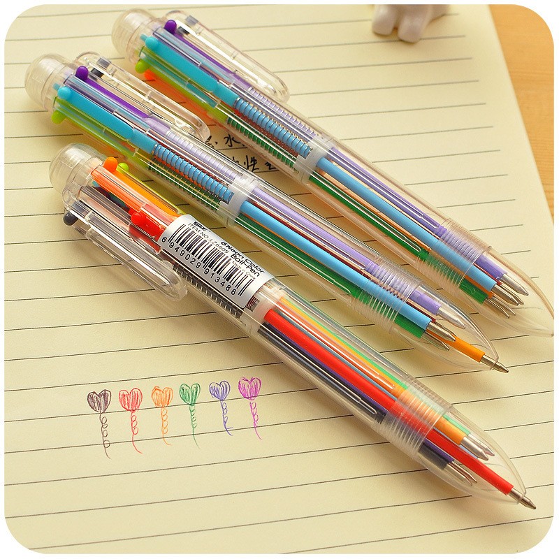 6 in 1 Multicolor Pen Ball Point Pen 20pcs