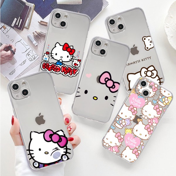 Minimal Print Hello Kitty Case for iPhones