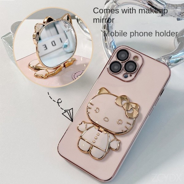 Smart Hello-Kitty Make-Up Mirror Phone Case for Iphones