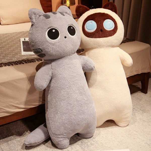 Cute Kawaii 63cm 124cm Long Cat Plush Reading Pillows