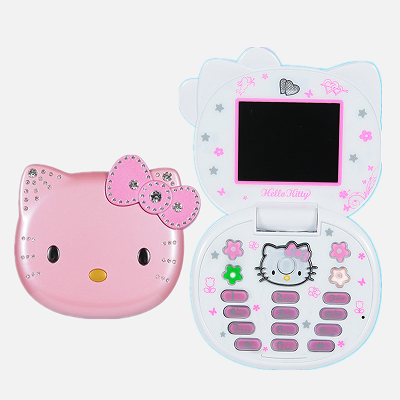 Cute Mini Hello Kitty Flip Mobile Phone - Juhi