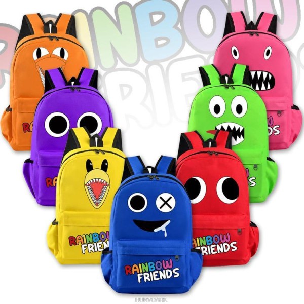 Colorful Original Rainbow friends Backpack School Bags
