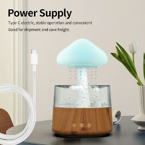 Ultrasonic Rain Cloud Humidifier Mist Maker Fog Generator Aroma Lamp