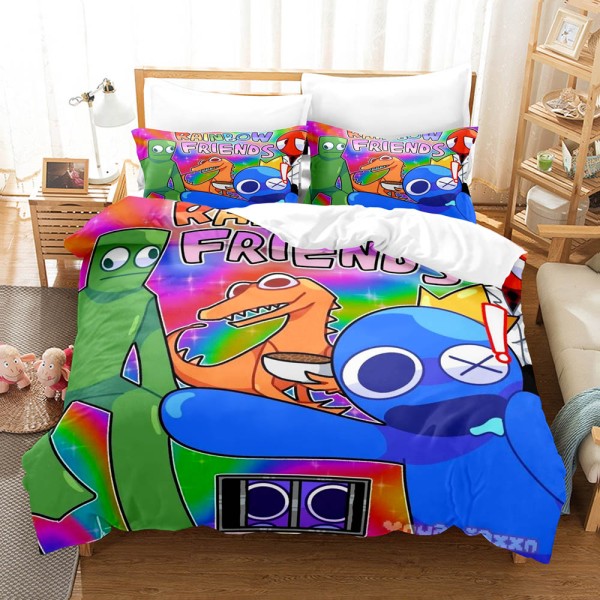 3D Rainbow Friends Bedding Sets Kids Duvet Cover Set With Pillowcase