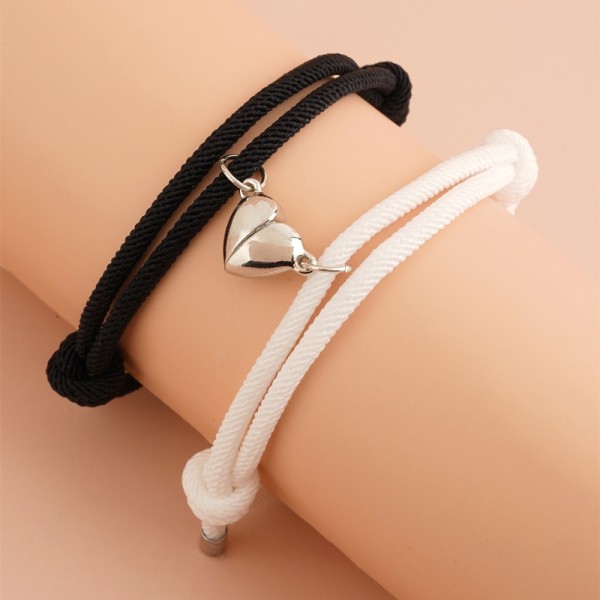 Romantic Heart Magnetic Couple Bracelets 2pcs/set