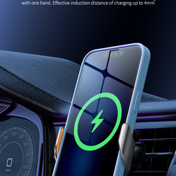 100W Automatic Clamping Wireless Car Charger AC Mount Phone Holder