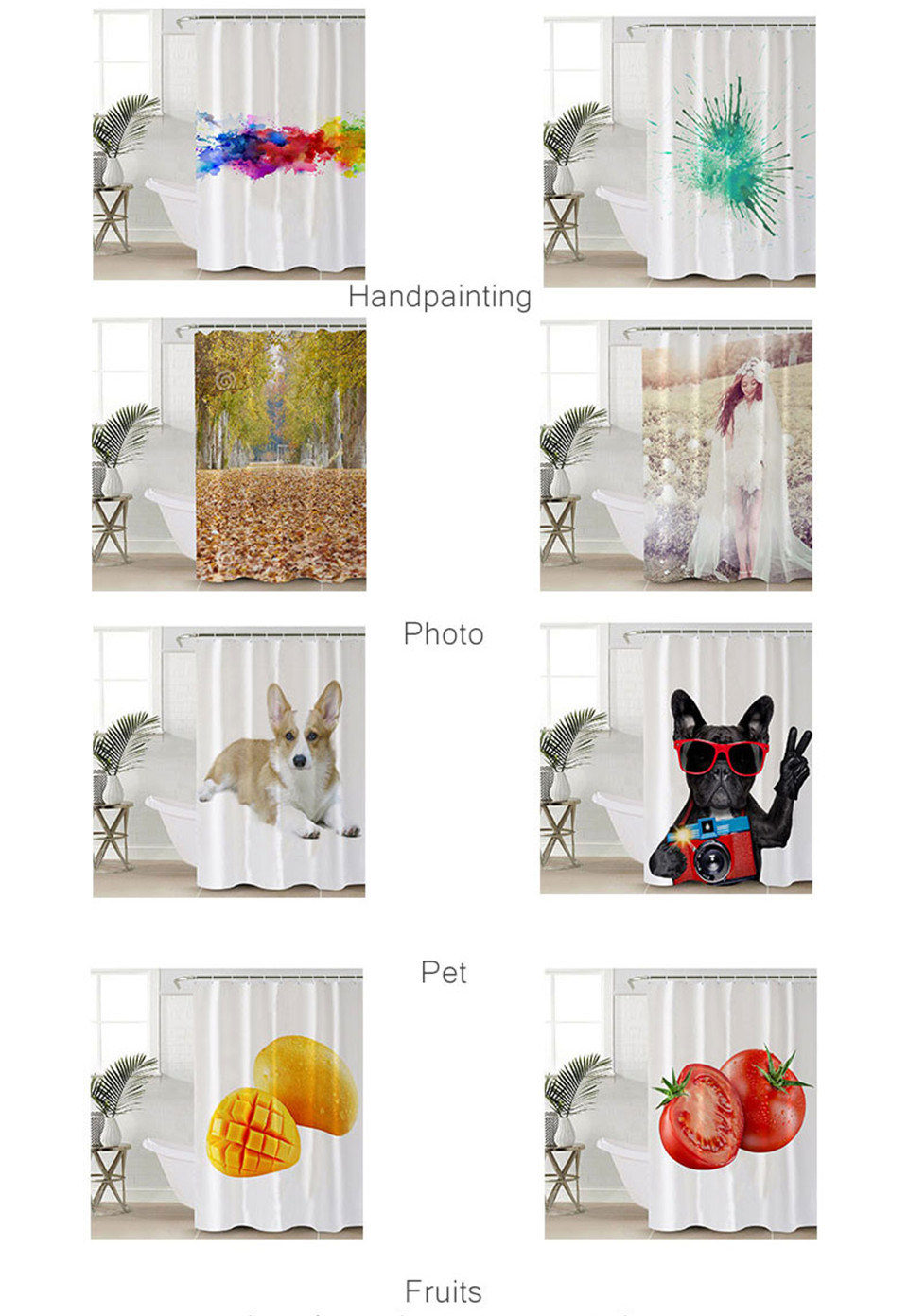 Picture Photo Shower Curtain Personalized 