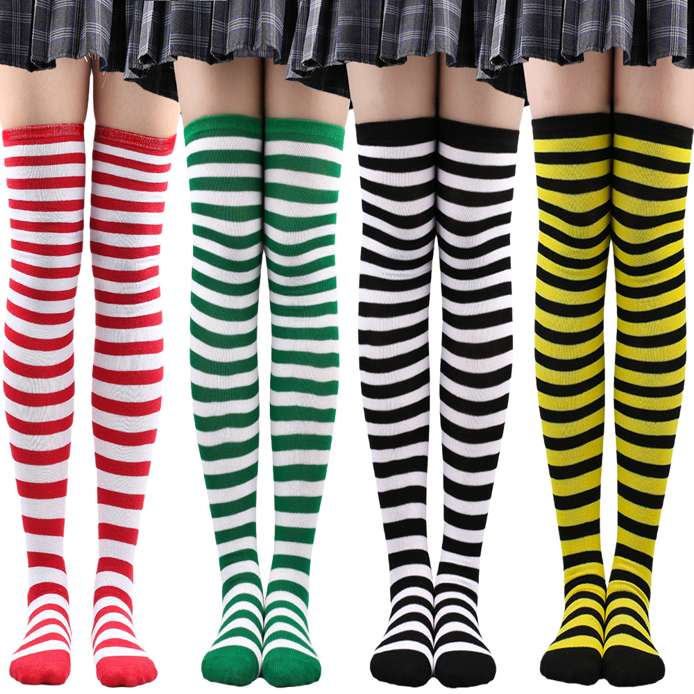Fashion Striped Long Thigh High Socks