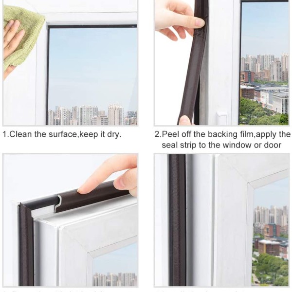 6M Window Seal Strip Soundproof Acustic Foam S Type