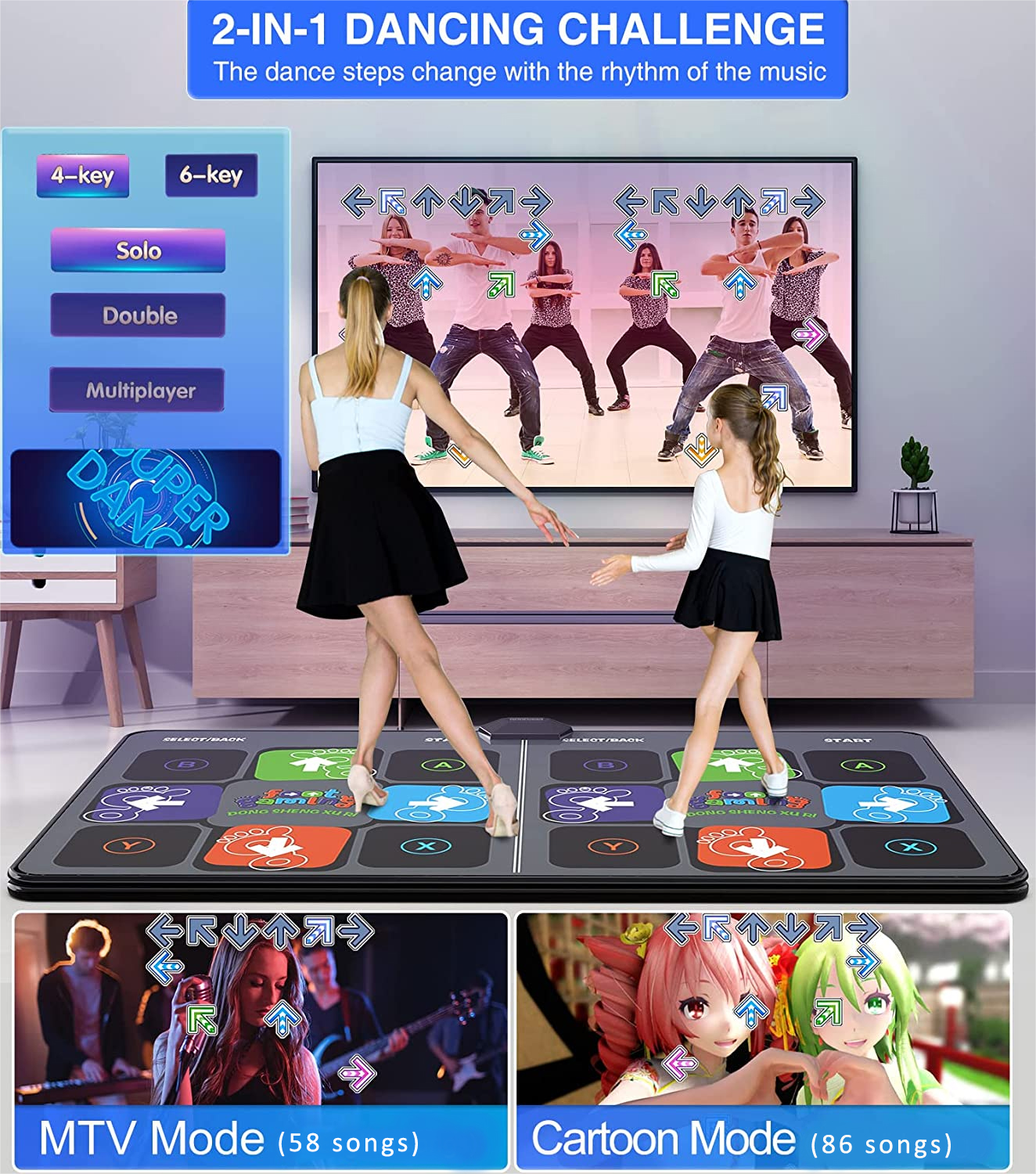 2 in 1 dance mode tv mat 