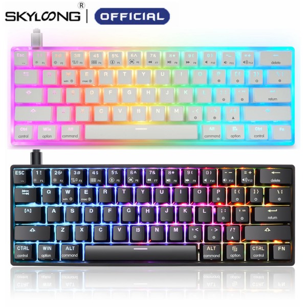 SKYLOONG GK61 Mechanical Keyboard 60% SK61 Swappable RGB for Gamers