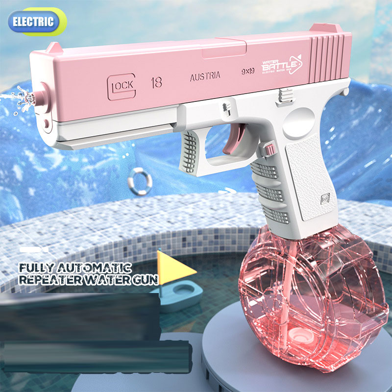 Electric Water Gun Toy Glock Pistol Pink 