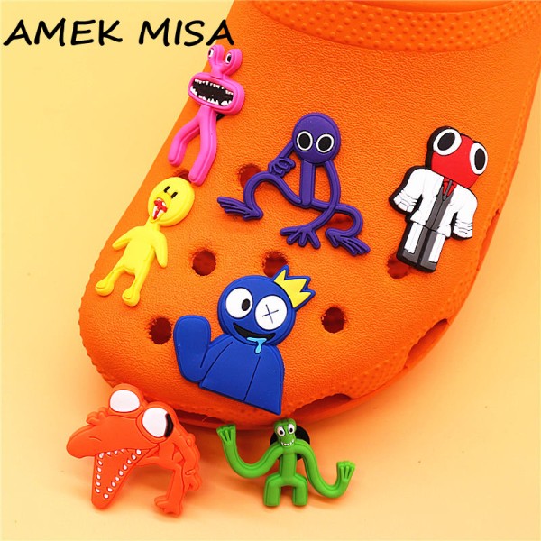 1pcs Rainbow friend Shoe Charms Croc Pins