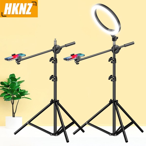 Mobile Phone Recording Stand with Ring Light 1.6m 63inch