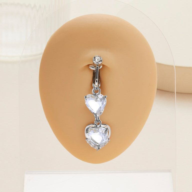 Two Crystal Fake Belly Button Ring Juhi 0883