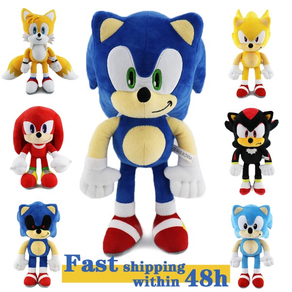 Super Sonic Plush Toy Hedgehog Amy Rose Knuckles Tails