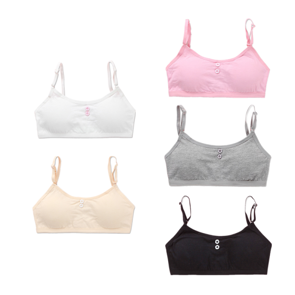 Young Girls Cotton Training Bra 5pc set