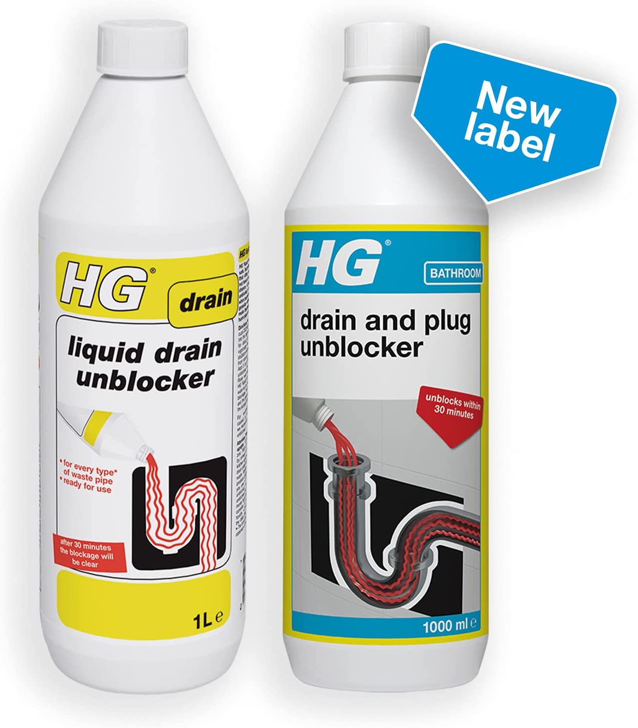 HG Drain and Plug Unblocker, Effectively Removes Blockages