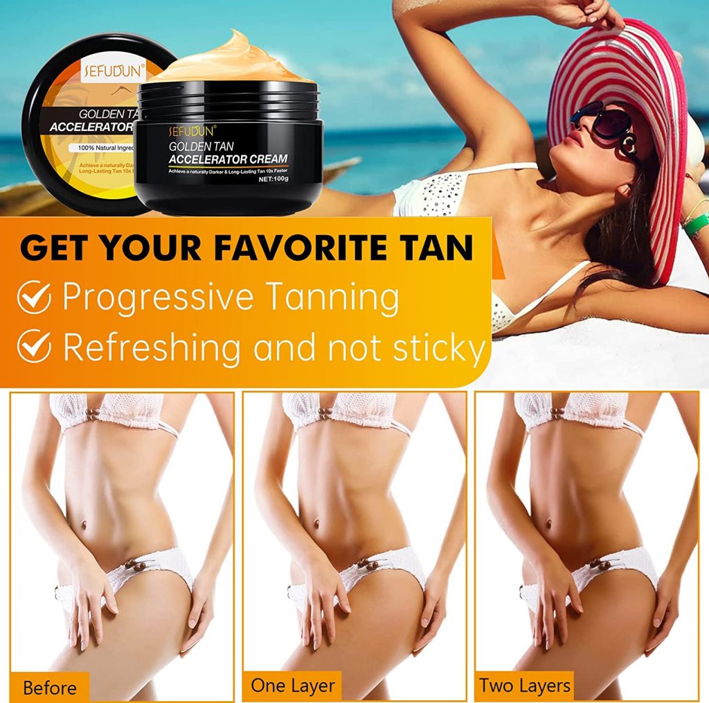 Premium Sunbed Tanning Accelerator Cream, Intensive Tanning Luxe Gel, Sunbed Cream, Tan Accelerator