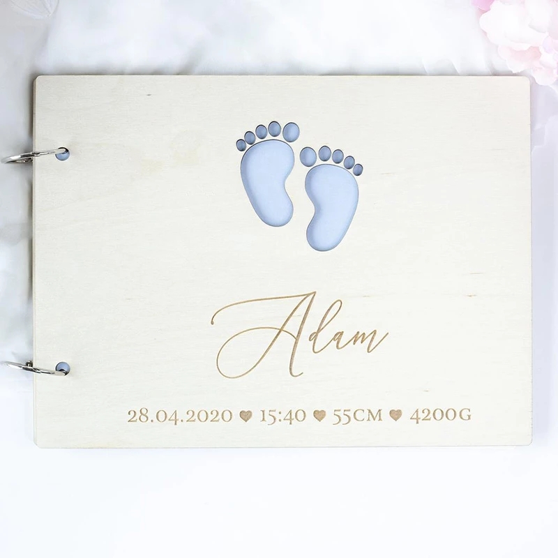 Wooden Photo Album for Baby Memory Book