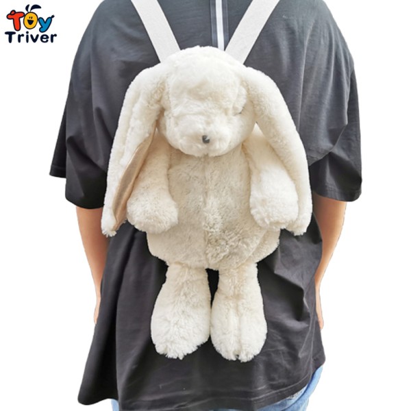 Kawaii Japanese White Rabbit Plush Bunny School Backpack
