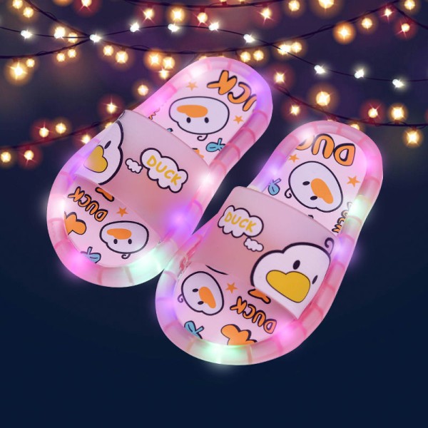 Led Light Kids Duck Slippers
