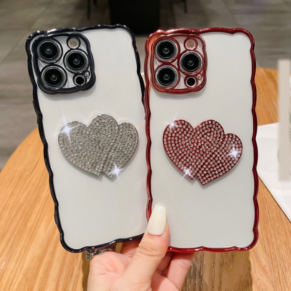 Heart Chromed Wave Cases for iPhones