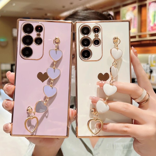 Electroplated Love Bracelet Phone Case for Samsung Galaxy S23 S22 S21 S20 Ultra S10