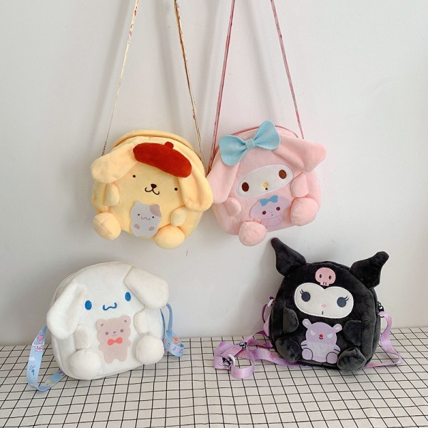 Kawaii Sanrio My Melody kuromi Yulin Dog Plush Bag