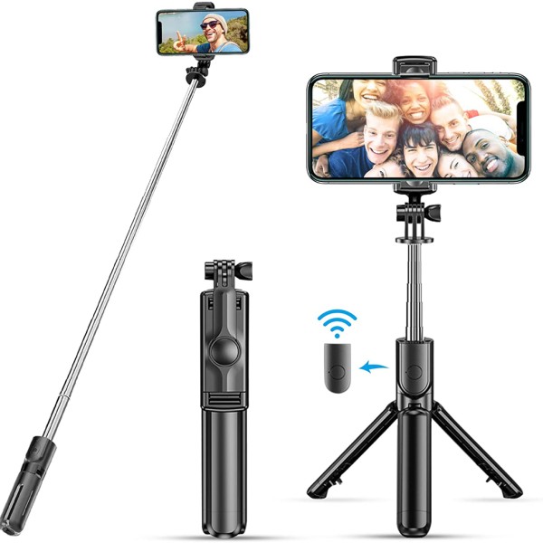 Wireless Selfie Stick Tripod Mount for IOS Android Phones