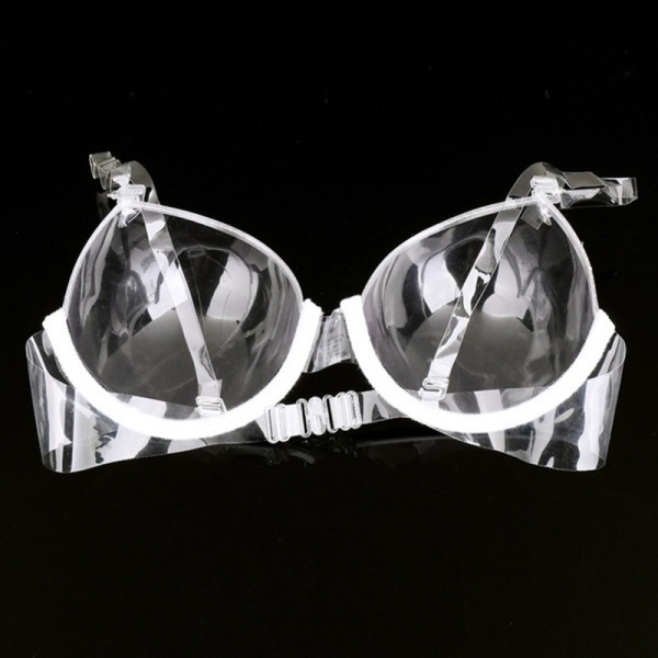 Women Ultra-thin Clear Transparent Push Up Bra
