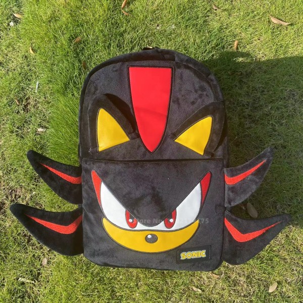 Black Sonic Plush Backpacks