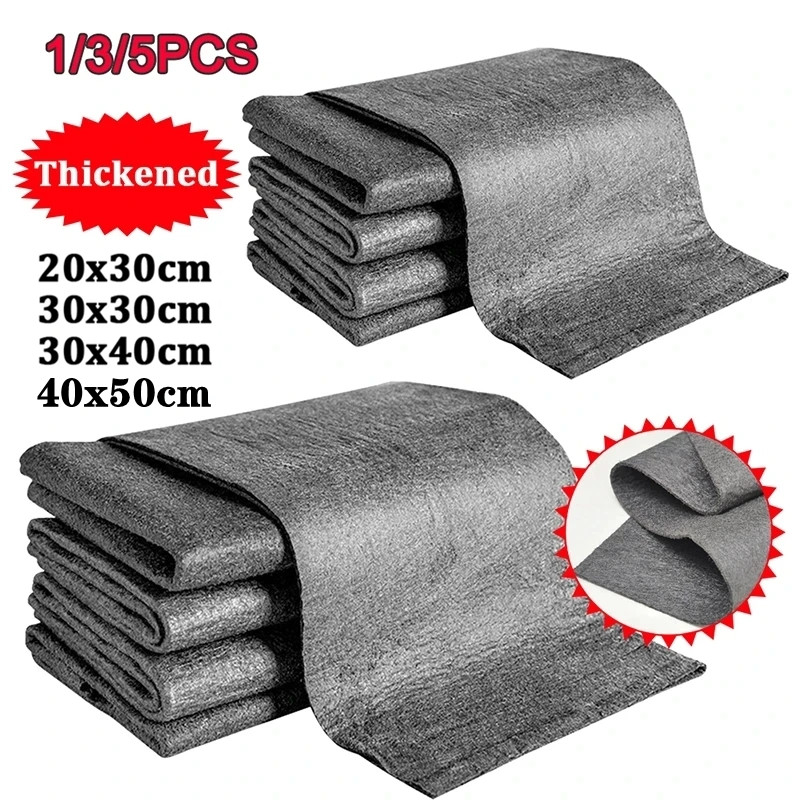 5pcs Magic Cloth Glass Cloth No Trace No Watermark Cleaning Cloth