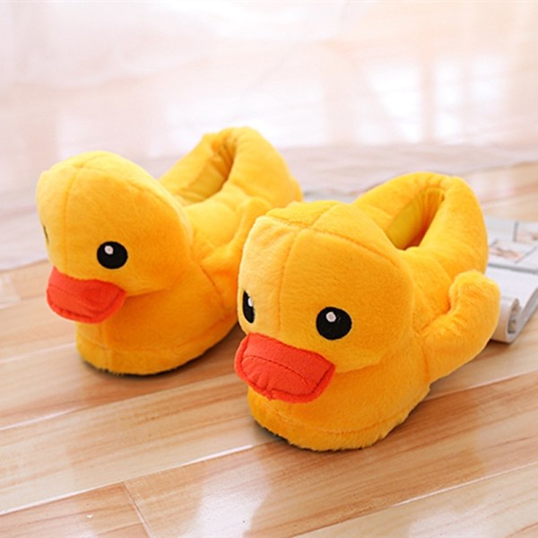 Winter Plush Duck Slippers