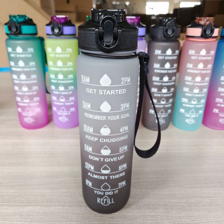 Fitness 1 Liter Water Bottle Motivational Markings - Juhi