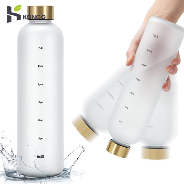 1L Motivational Water Bottle with Time Marker