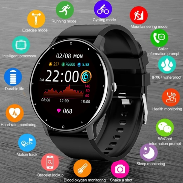 Bluetooth Women Smartwatch Heart Rate Blood Oxygen Sleeping Monitor