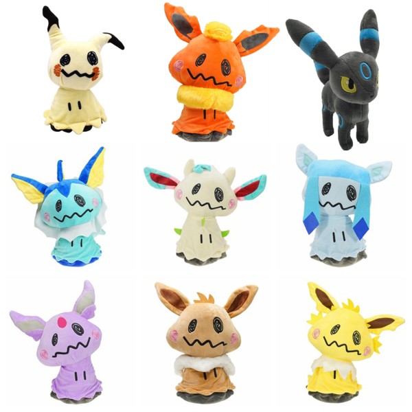 Flareon Vaporeon Jolteon Espeon Umbreon Glaceon Leafeon Sylveon Plush Dolls