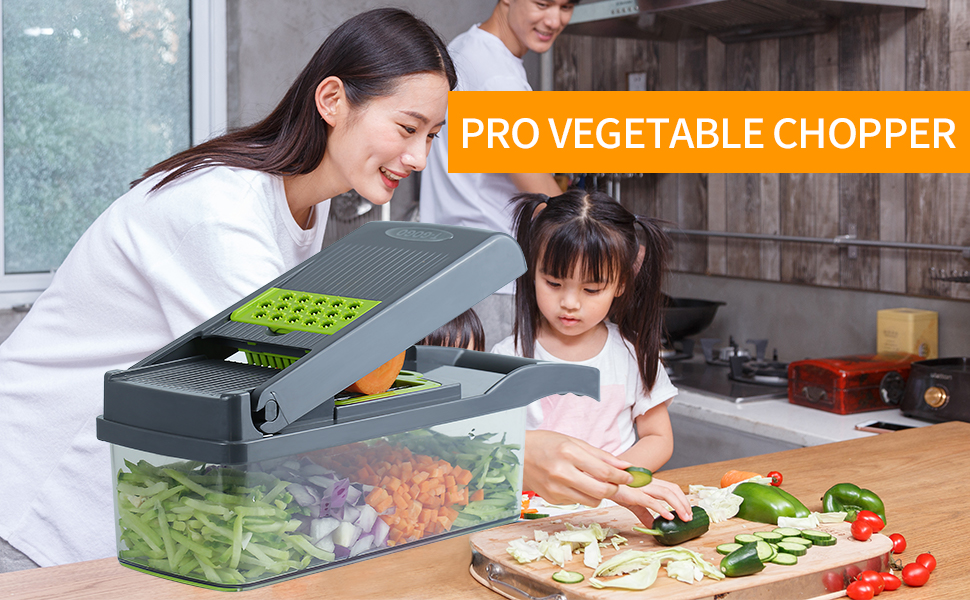 Vegetable Chopper Veggie Chopper12 in 1 Mandoline Slicer Kitchen  Multifunctional