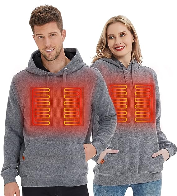 HENNCHEE Heated Hoodie for Men and Women with Battery Pack 