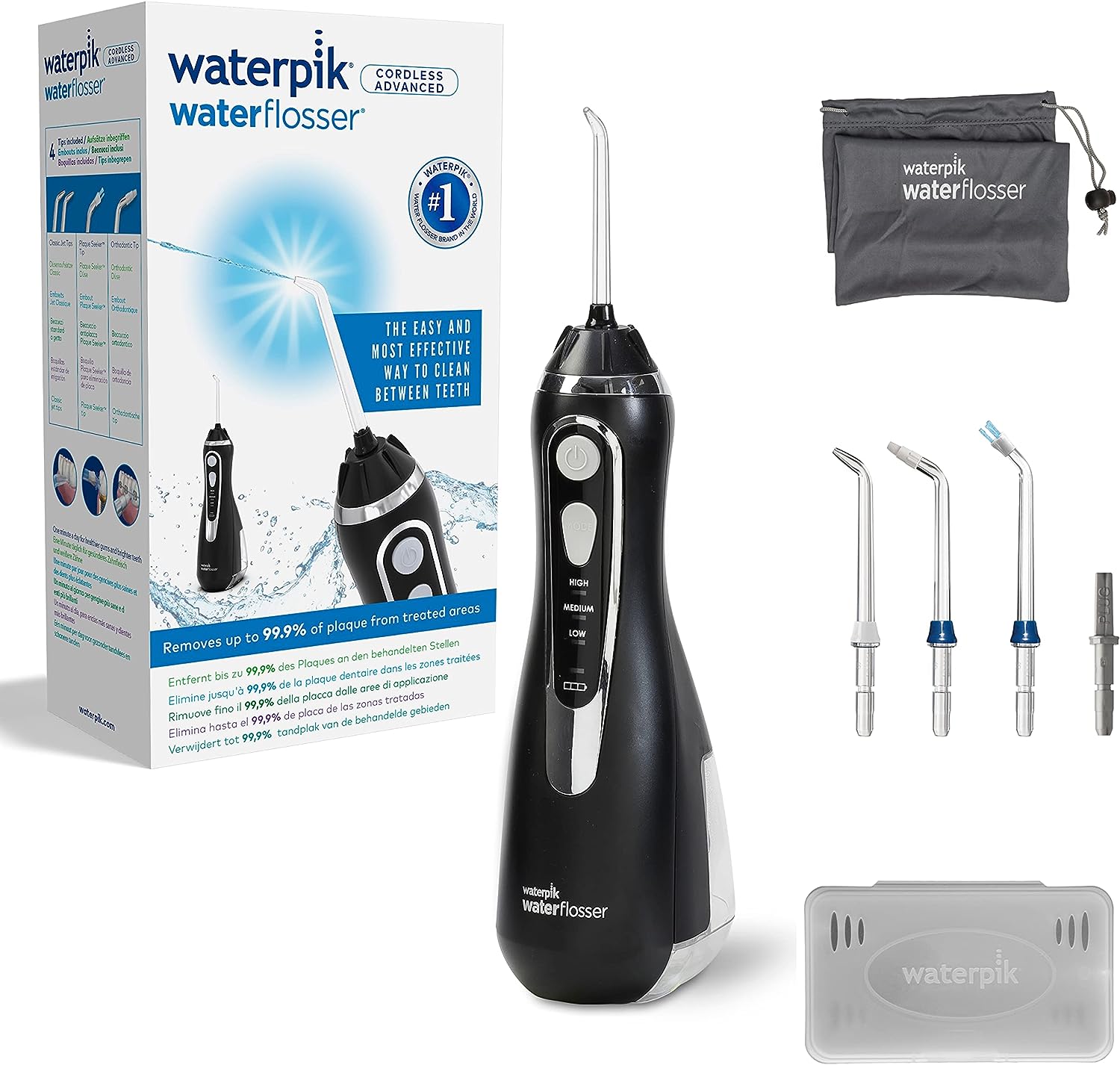 Waterpik Cordless Advanced Water Flosser with 3 Pressure Settings, Dental Plaque Removal Tool Ideal 