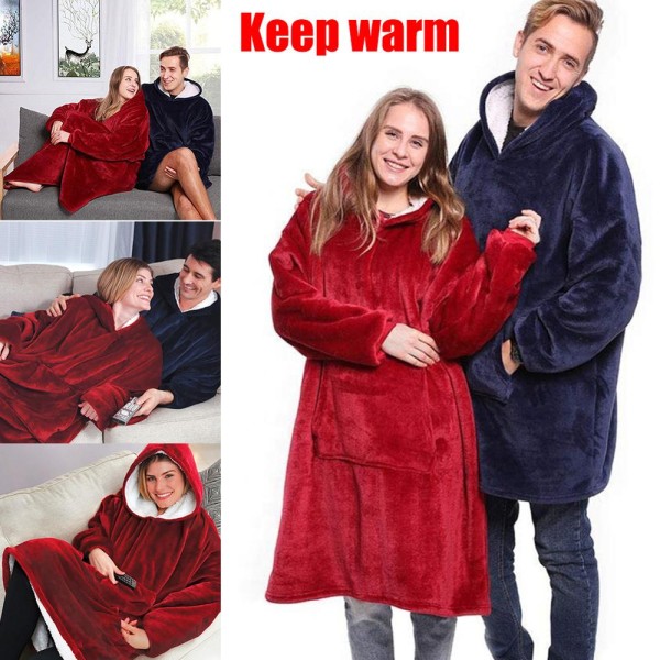 Oversized Hoodie Blanket With Sleeves