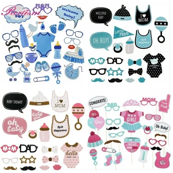 Baby Shower It's A Boy/Girl Photo Booth Props