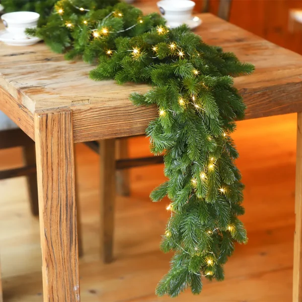 180cm Artificial LED Christmas Garland With Lights